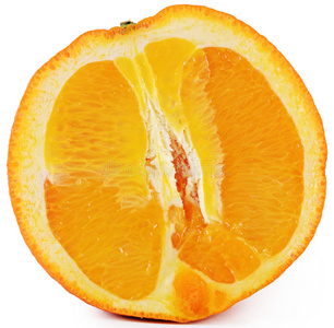 白色背景上分离出明亮的橙色