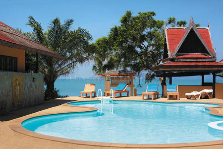 总和 棕榈 自然 酒店 天堂 蜜月 假日 放松 水塘 海滨