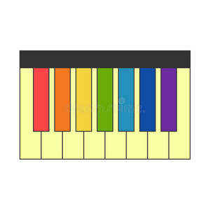 音乐 钢琴 愉快的 偶像 插图 声音 小孩 颜色 笔记 工具