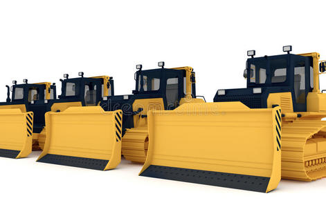 铲子 搬运工 推土机 建设 承包商 插图 机械 挖掘机 提供
