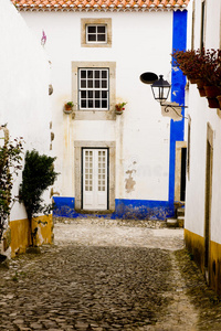 旅行 窗户 楼梯 城镇 古老的 城市景观 葡萄牙 颜色 旅行者