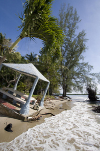 变暖 灾难 房子 海滩 泰国 破坏 波动 潮汐 省份 房屋