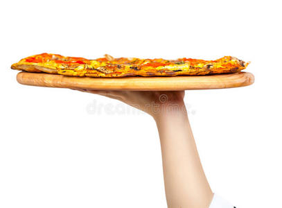 披萨在手