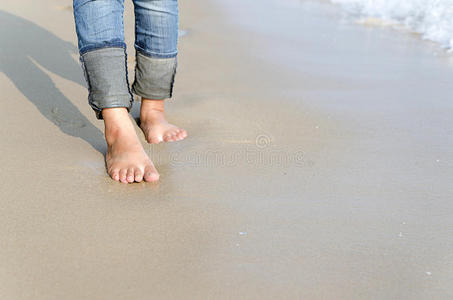 假日 美丽的 海岸 自然 脚印 海滩 夏威夷 泰国 泰语