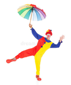 带伞的快乐小丑