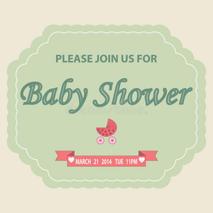 婴儿淋浴邀请模板