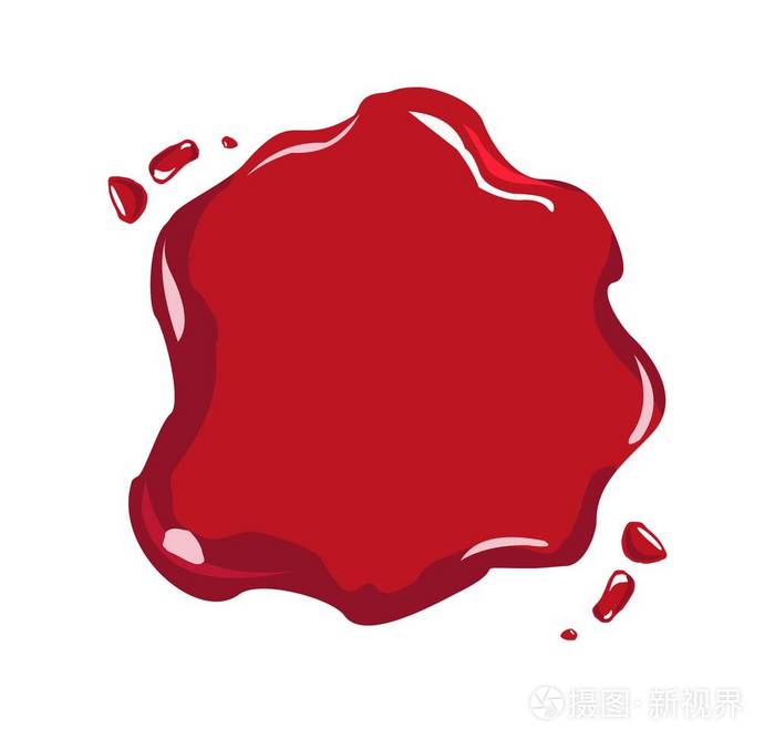 孤立在白色的血液