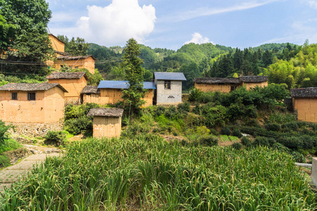 中国古代乡村农舍照片