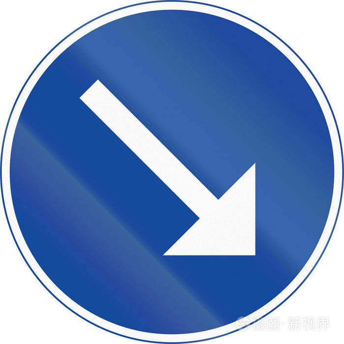 靠右行驶道路符号用在瑞典