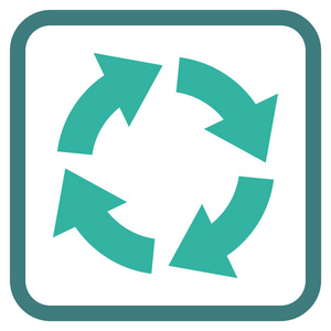 在框架中的循环矢量图标