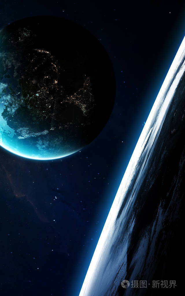 深空艺术. 星云,行星,星系和恒星组成美丽. 很棒的壁纸和印刷.