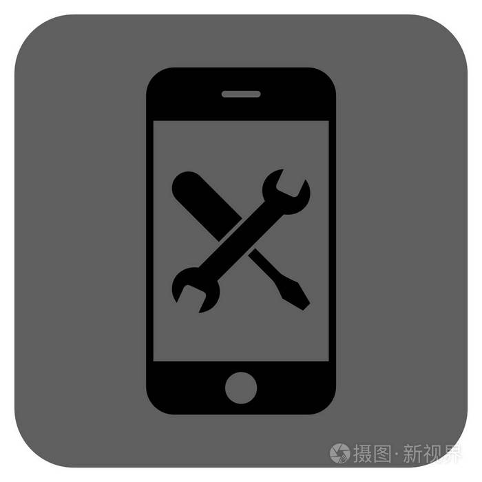 智能手机工具圆形方形矢量图标