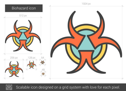 生物危害线图标图片