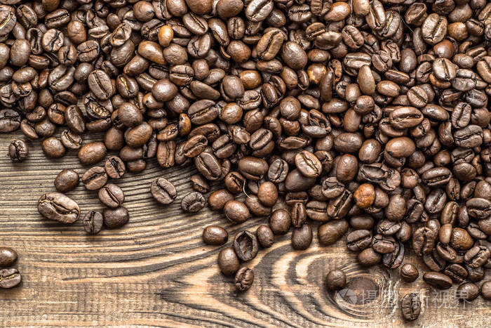 咖啡豆，背景纹理