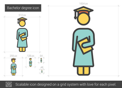 学士学位线图标图片