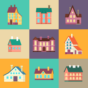 多彩的住宅在平面设计中设置图片