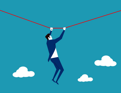 商人的挑战.商业插画的概念.矢量 fla插画