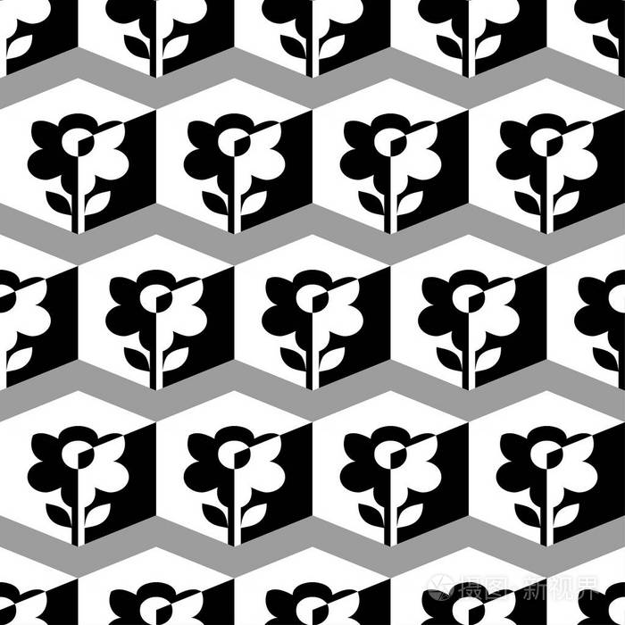 无缝矢量背景与抽象的几何图案打印重复的背景布设计壁纸