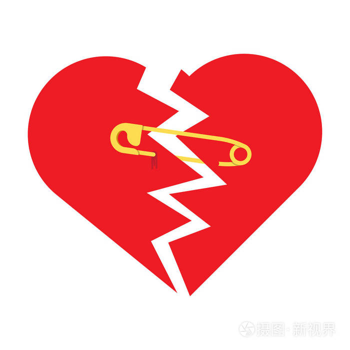 撕裂的心带安全销