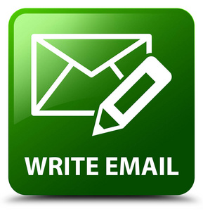 写电子邮件绿色方形按钮图片
