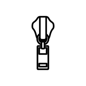 孤立的拉链设计插画