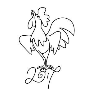 公鸡农历新年设计图形
