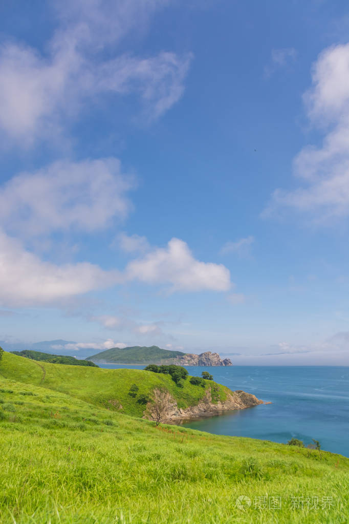 多岩石的海岸线日本的海