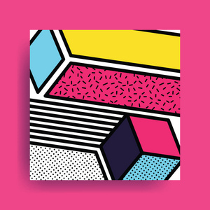 色彩趋势新孟菲斯的几何图案色彩趋势新孟菲斯的几何图案纹理系列中的