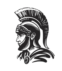 罗马矢量图罗马百夫长的士兵.素描矢量图照片