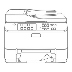 打印机轮廓绘图照片