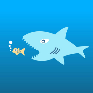 狩猎的对手大鱼吃小鱼照片