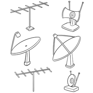 向量组的碟型卫星天线和天线图片