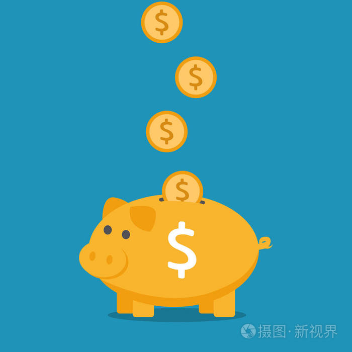 存钱罐矢量图插画-正版商用图片1r8rq7-摄图新视界