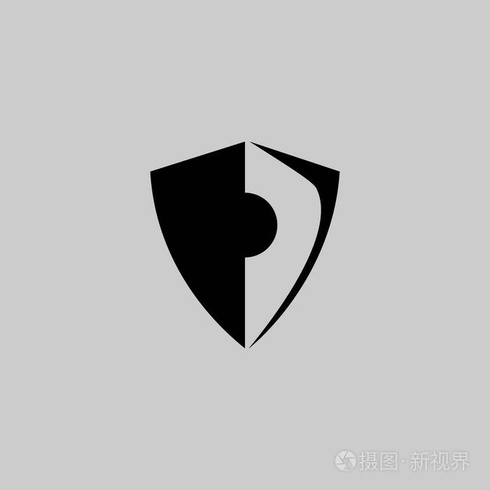 盾牌标志为您 web 站点设计, logo, ui 的应用程序.矢量图 eps10