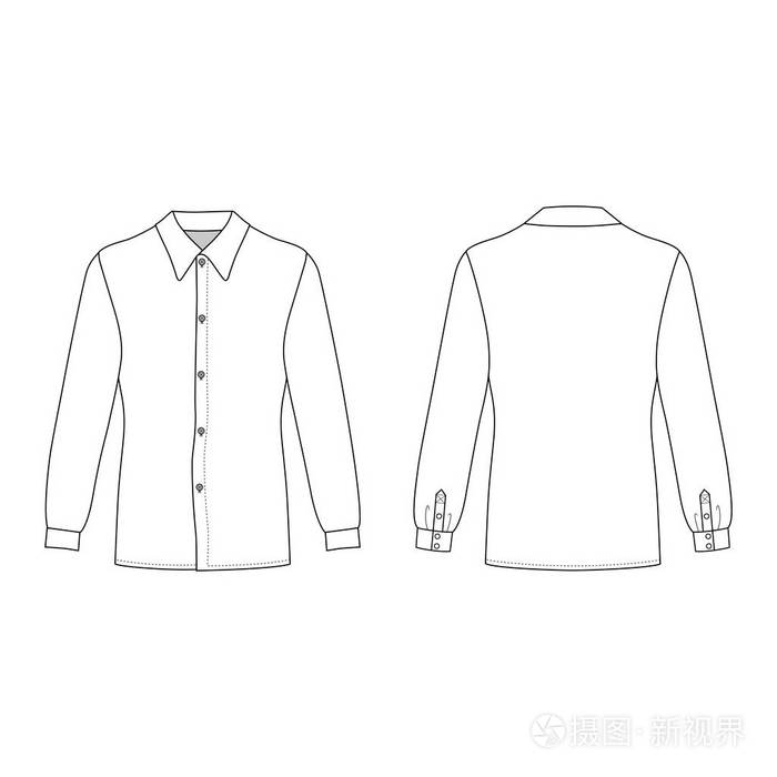 男士衬衫插画-正版商用图片1r982v-摄图新视界