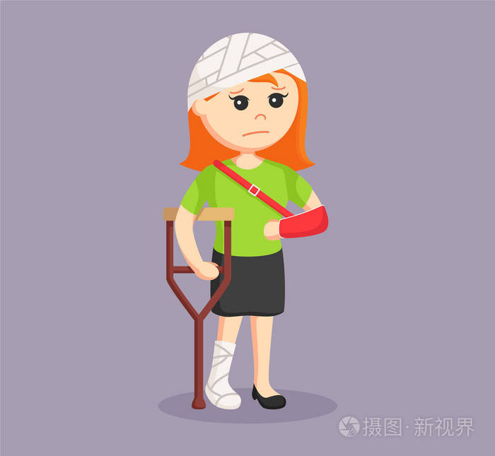 女人有严重受伤