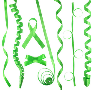 孤立的绿丝带图片