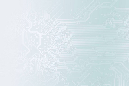 印刷电路板,在浅蓝色的色调,成为您的商务演示文稿的