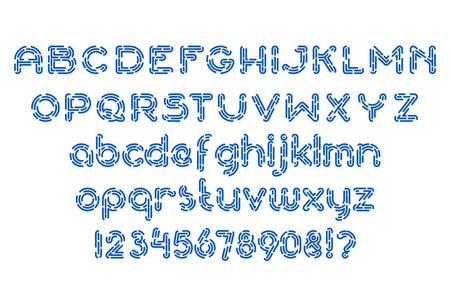 圆形虚线字体集照片