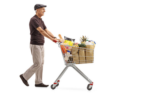 购物手推车金人图片