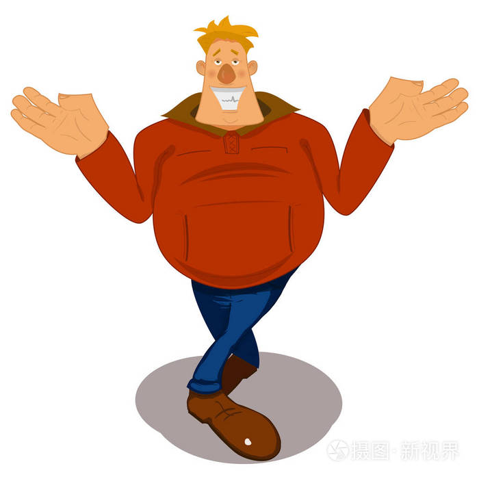 快乐的人他向两侧张开怀抱遇见的人矢量