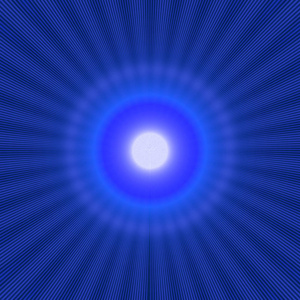 蓝色光环效应与闪亮的光芒图片