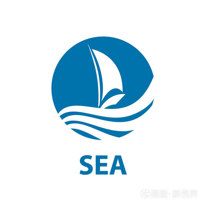 矢量标志海洋