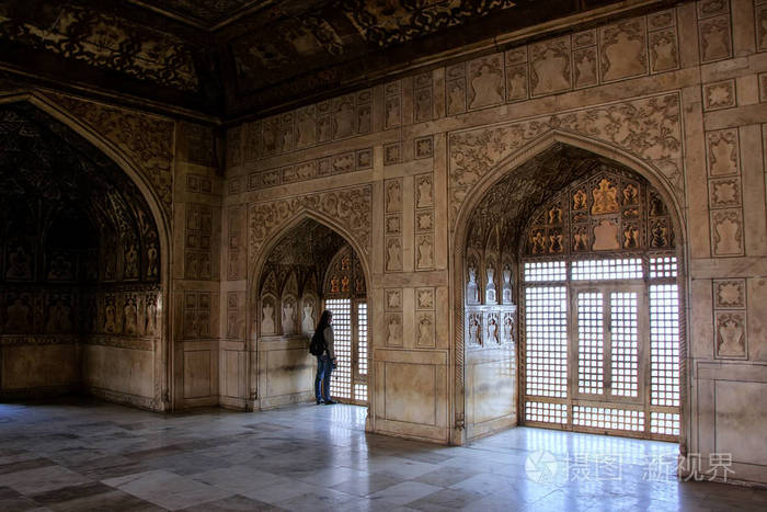 内部的哈斯泰姬陵阿格拉堡,印度北方邦照片-正版商用图片1rce1l-摄图