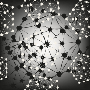 抽象的创意概念矢量图案背景的点线相连的几何形状业务的多边形的设计