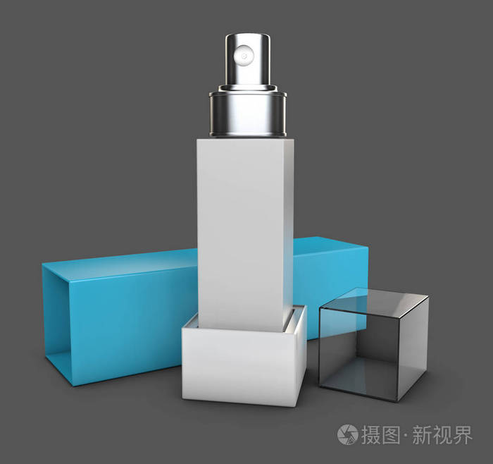 插图的现实化妆品瓶可以喷雾容器