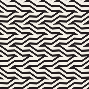 矢量无缝黑色和白色花纹照片