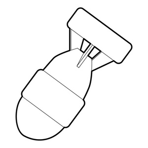 大炸弹图标,大纲样式照片