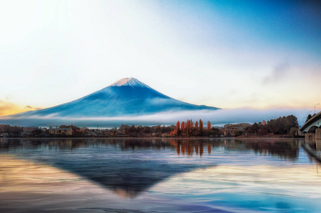 富士山湖河口湖图片