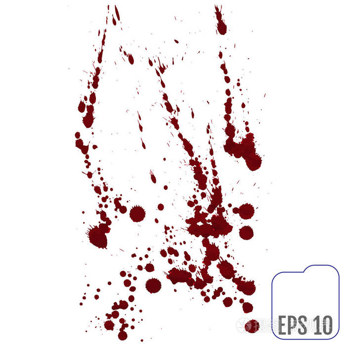 集的各种血液或油漆溅出,向量组的不同插画-正版商用图片1rdii3-摄图